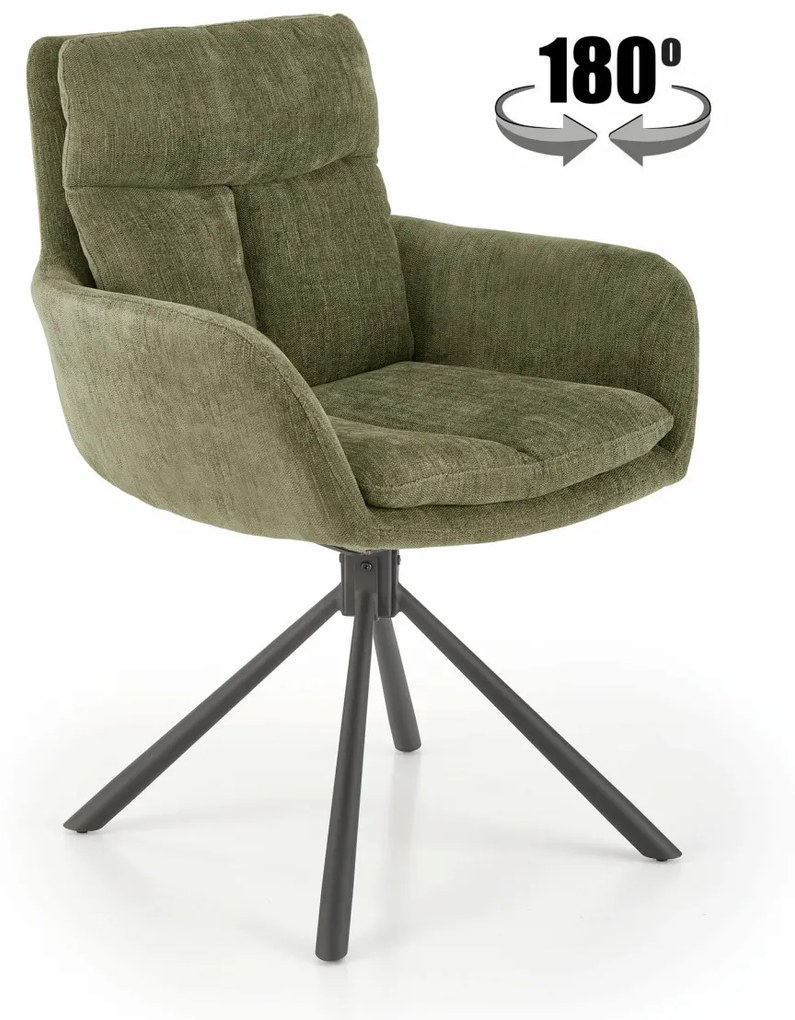 Scaun rotativ K495 stofa olive