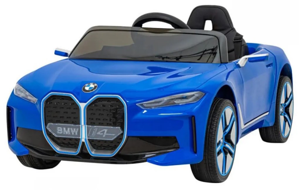 Masinuta Electrica cu acumulator pentru copii NOVOKIDS™ BMW I4, Cu telecomanda, Roti din Cauciuc EVA, Max 30 kg , Usi cu deschidere , 3 Viteze,