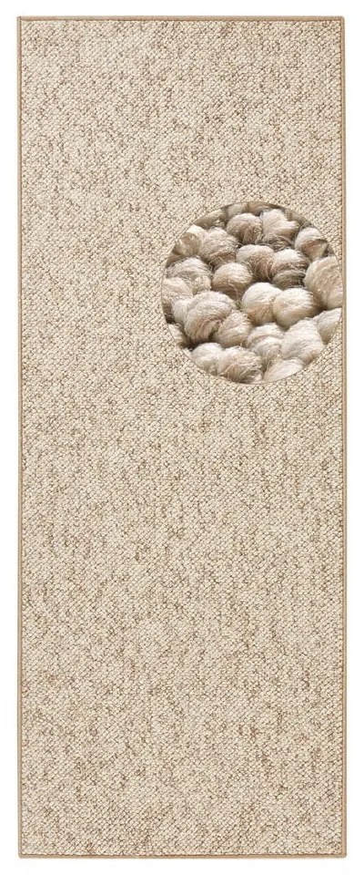 Covor tip traversă maro deschis 80x200 cm Wolly – BT Carpet