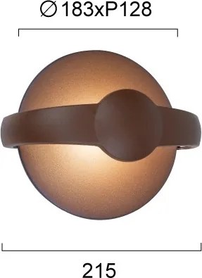 Aplică de perete LED MAYORKA LED/12W/230V maro