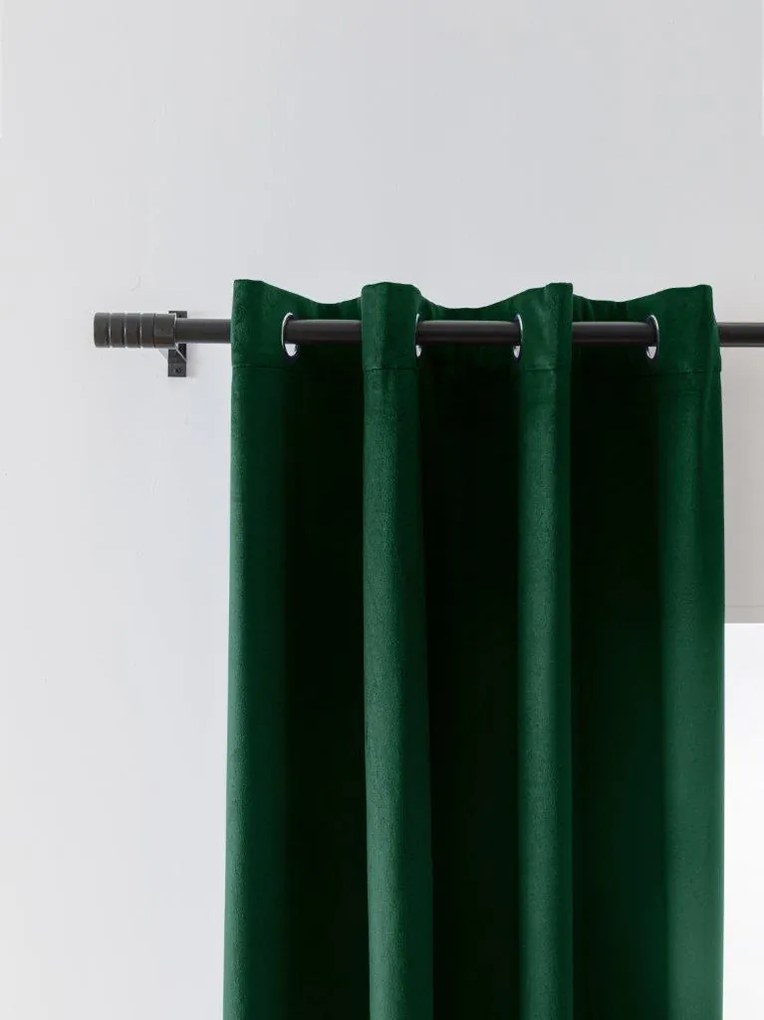 Draperie opaca verde inchis VELVET 140x270 cm Agatat: Rejansa
