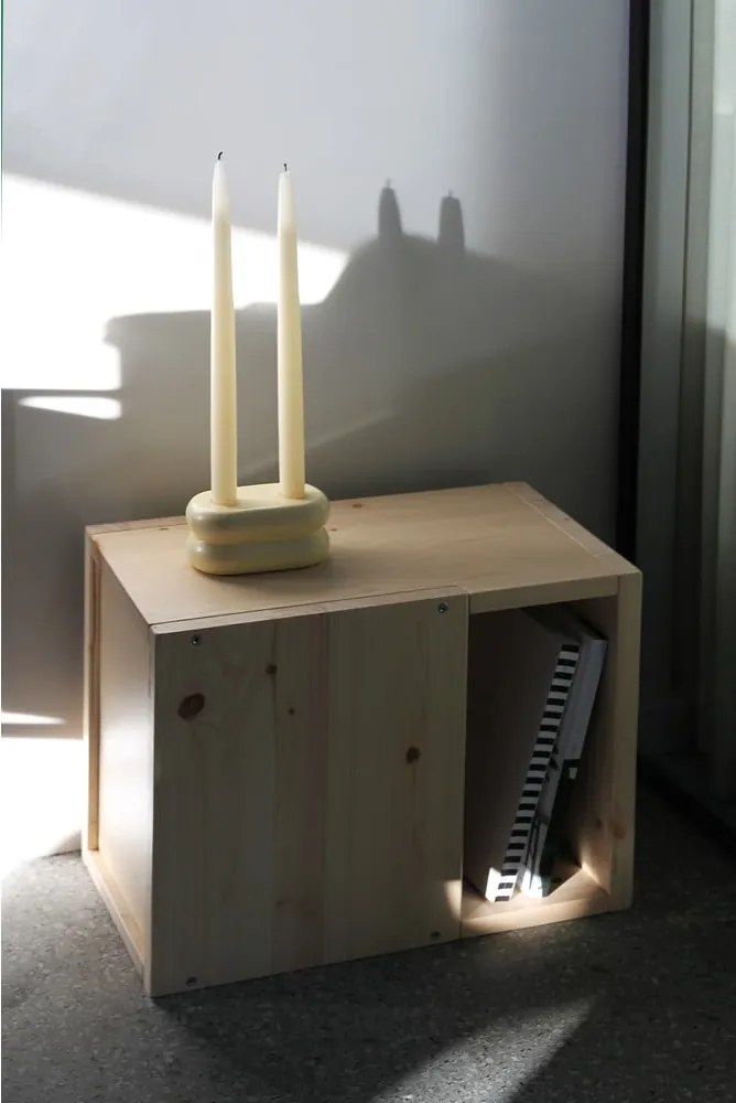 Noptieră în culoare naturală din lemn de pin Grab It – Karup Design