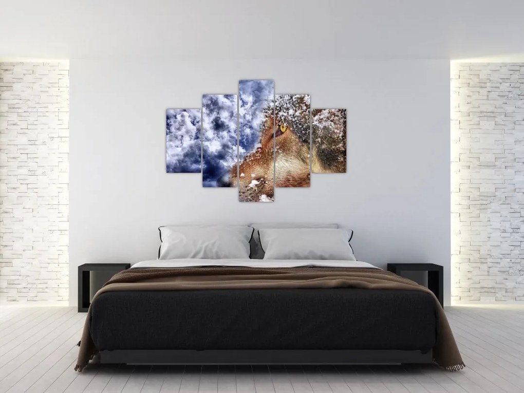 Tablou cu lup (150x105 cm)