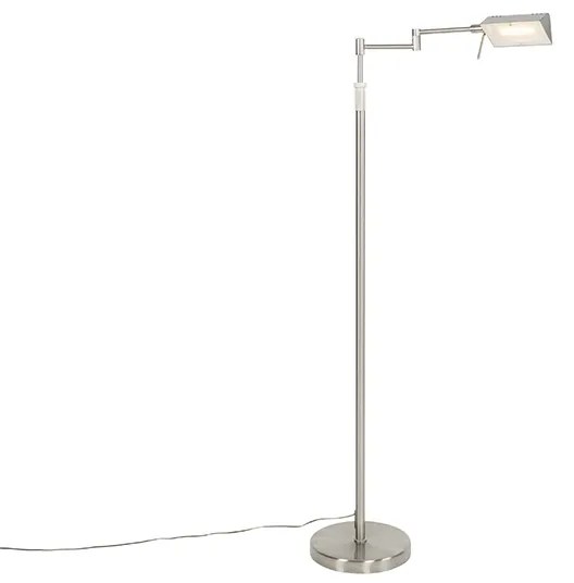 Lampa de podea de design din oțel cu LED inclus cu dimmer tactil - Notia