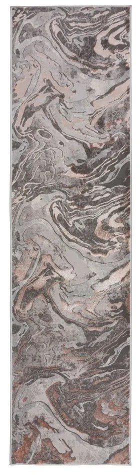 Covor tip traversă gri/bej 60x230 cm Marbled – Flair Rugs