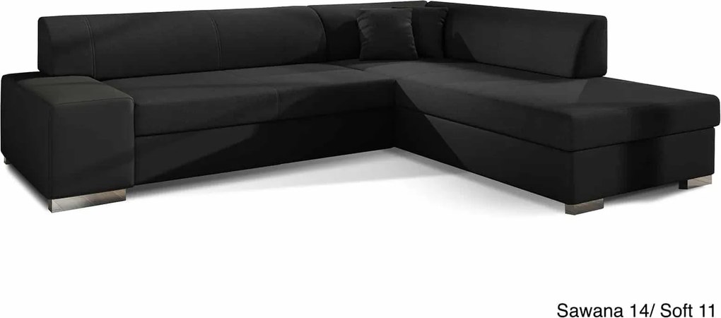 Colțar lemn masiv Extensibil Primo Depozitare 278x217cm Personalizabil - Sawana 21, Stânga