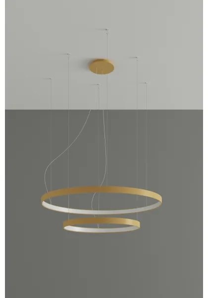 Lustră LED pe cablu RIO LED/80W/230V CRI90 3000K auriu Thoro TH.214