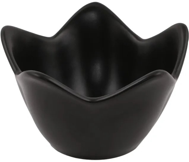 Set de 6 boluri ceramice Lotus 11,8 cm, negru