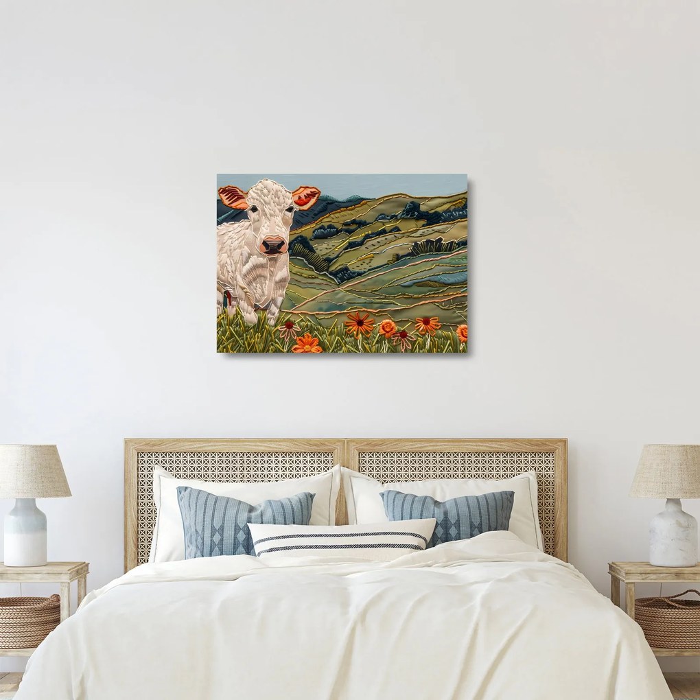 Tablou pe sticlă - Imitație de motiv tricotat (70x50 cm)