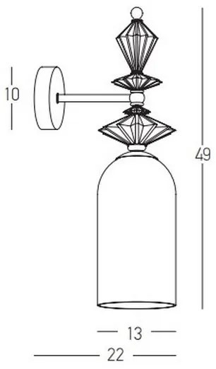 Lampă de perete 1xE27/40W/230V Zambelis 22080