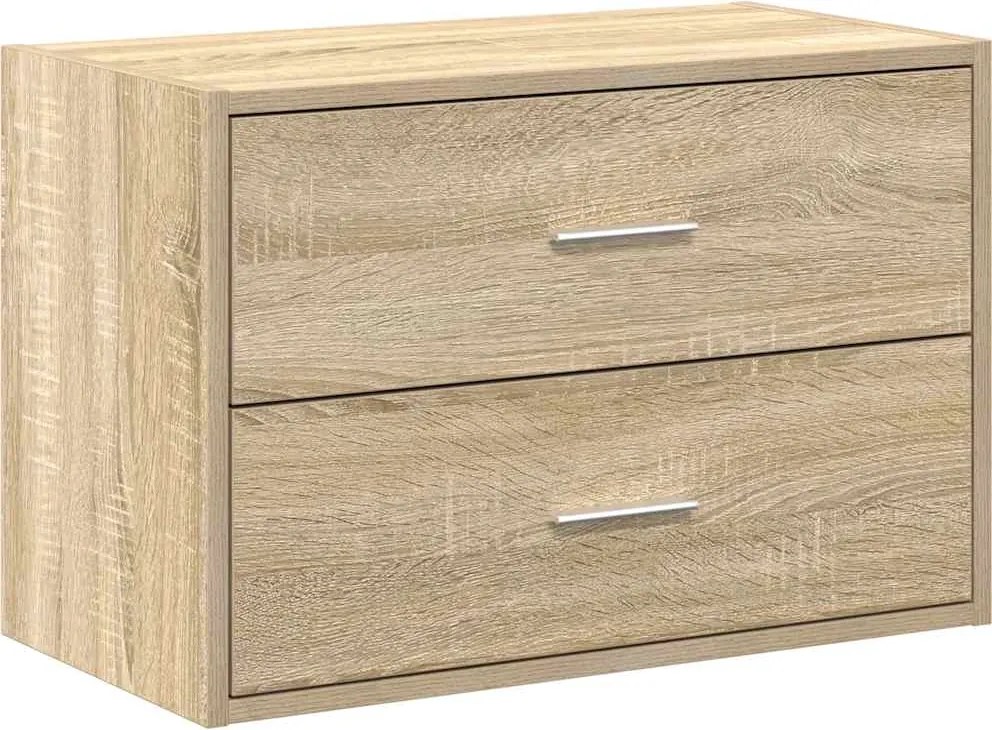 vidaXL Dulap cu 2 sertare Stejar Sonoma 60x31x40 cm Lemn prelucrat