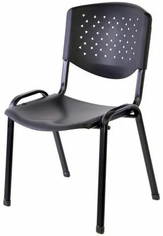 Scaun de birou pliabil din plastic - negru