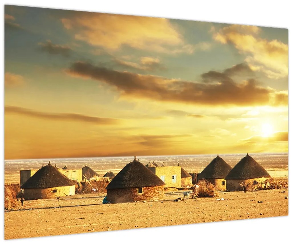 Tablou - Colibe în deșert (90x60 cm)