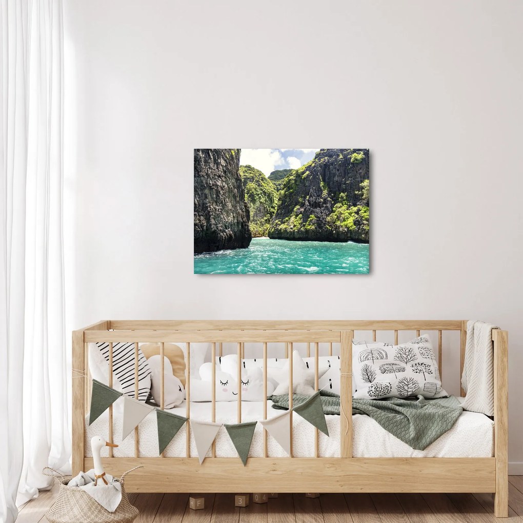Tablou cu râu montan (70x50 cm)