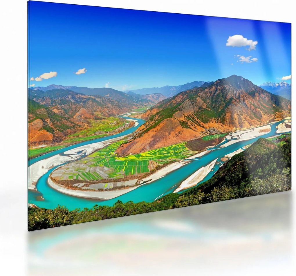 Tablou pe sticlă - Râul Yangtze (70x50 cm)