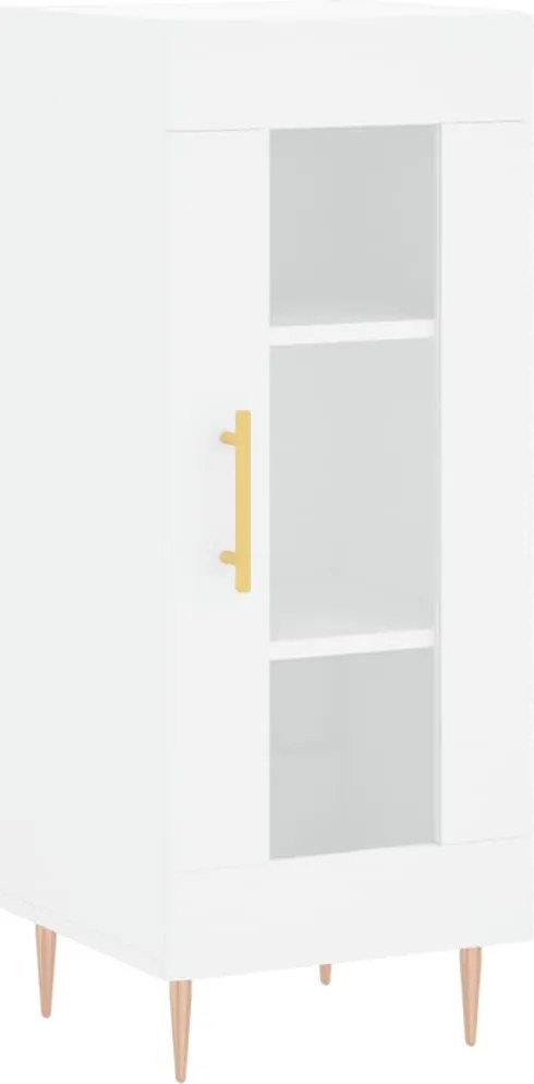 vidaXL Servantă, alb, 34,5x34x90 cm, lemn compozit