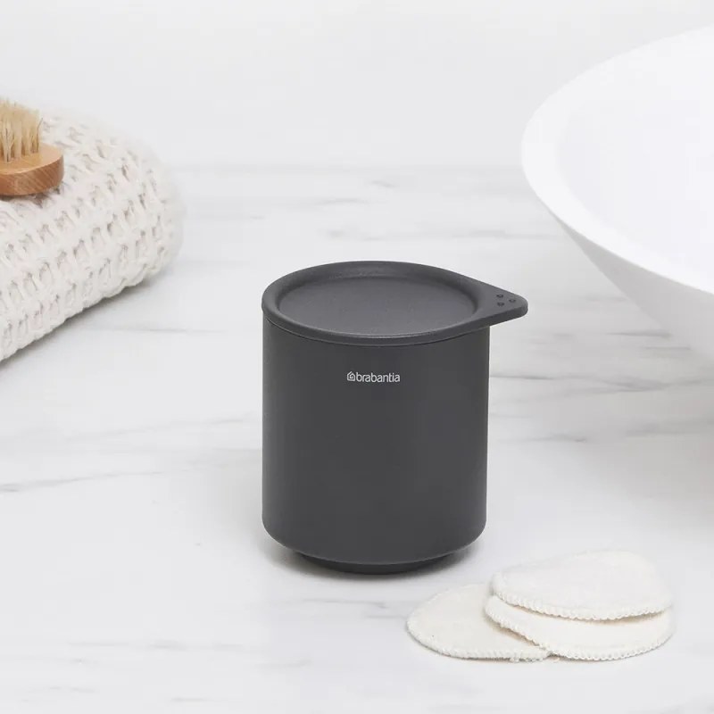 Cutie accesorii pentru baie Brabantia MindSet Mineral 1005686, Baza antiderapanta, Finisaj mineral, Gri