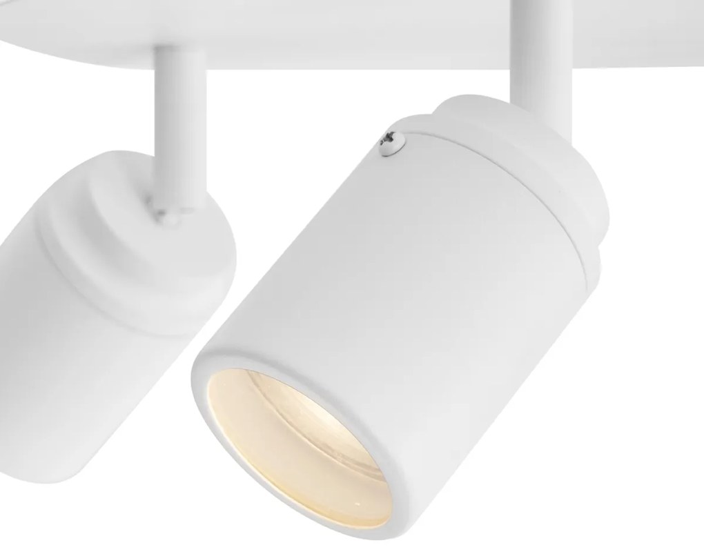 Spot modern pentru baie alb cu 3 lumini IP44 - Ducha