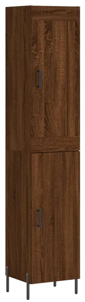 3200144 vidaXL Dulap înalt, stejar maro, 34,5x34x180 cm, lemn prelucrat