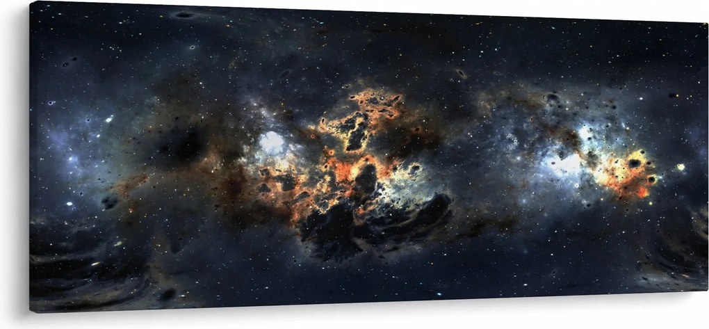 Tablou - Universul cu Nebula (120x50 cm)