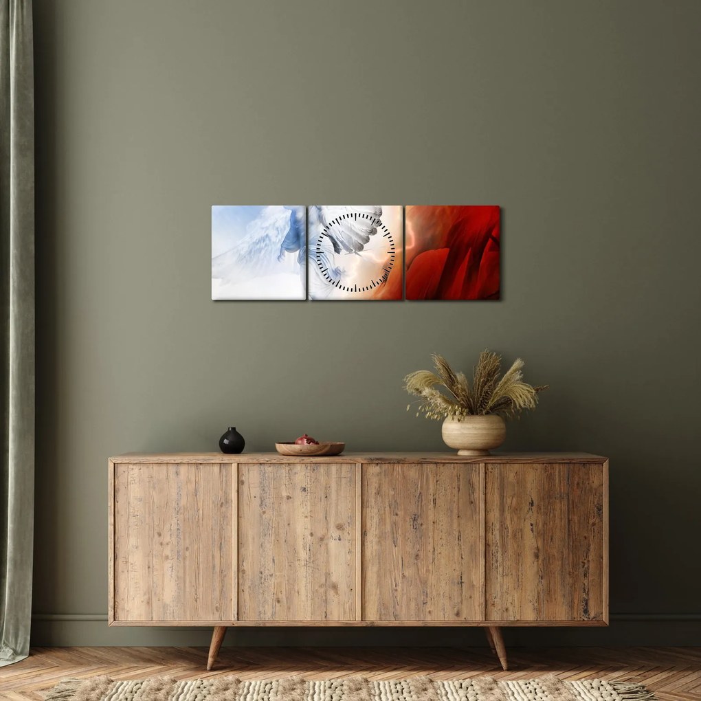 Tablou - Binele și răul (cu ceas) (90x30 cm)