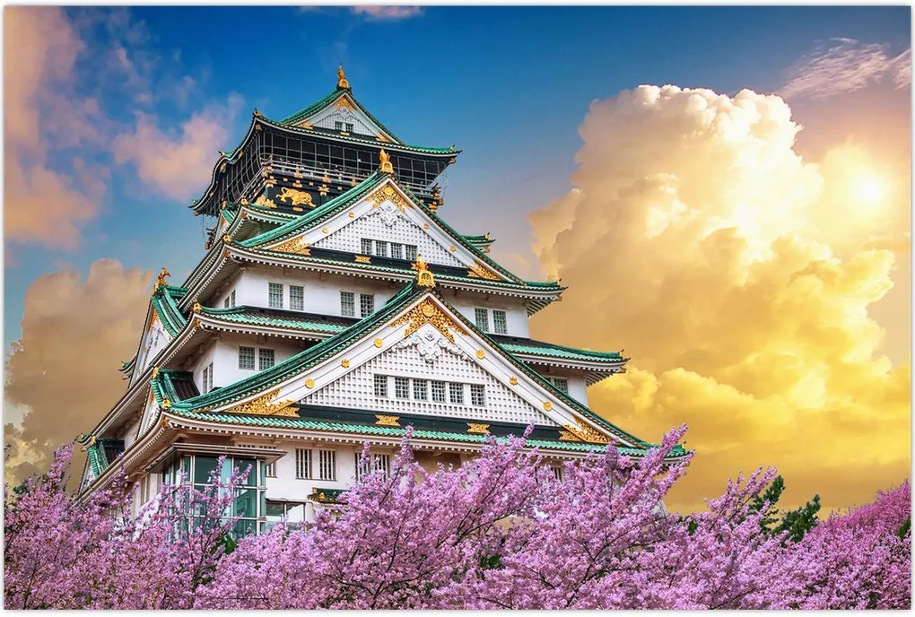 Tablou - Castelul Osaka (90x60 cm)