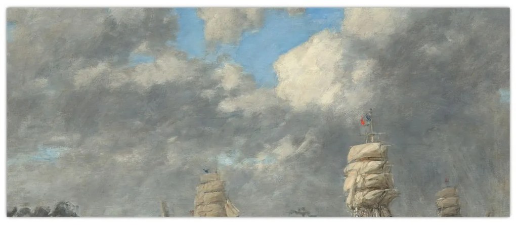 Tablou - Eugène Boudin, Le Havre, reproducere (120x50 cm)