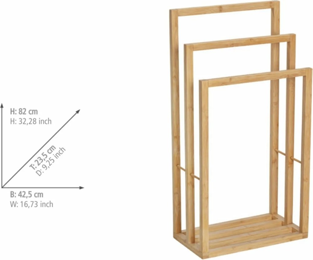 Wenko Suport din lemn pentru prosoape BAMBUSA