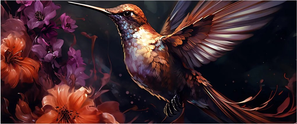 Tablou - Colibri (120x50 cm)