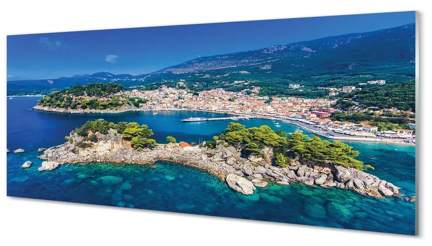 Tablouri acrilice oraș mare Grecia Panorama