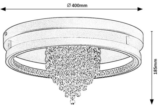 Rabalux 71353 - Plafonieră LED MARIBELL, 30W/230V, 3000/3500/4000K, diametru 40 cm