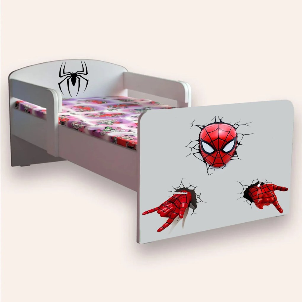 Patut Pentru Copii Spiderman Mic 2-8 Ani Cu Manere Cu Saltea Inclusa 140x70 Cmg46495495520596