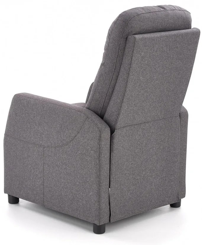 Fotoliu recliner Felipe stofa gri H103 cm