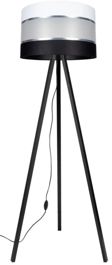 Lampadar CORAL 1xE27/60W/230V wenge/negru/alb/crom