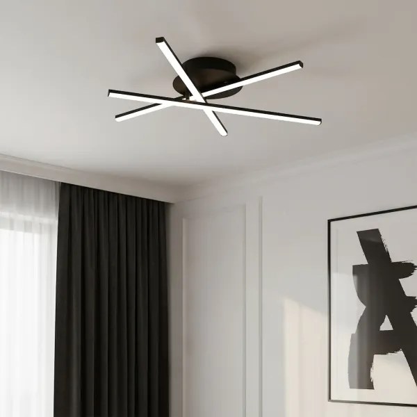 Plafonieră LED STICK/12W/230V negru