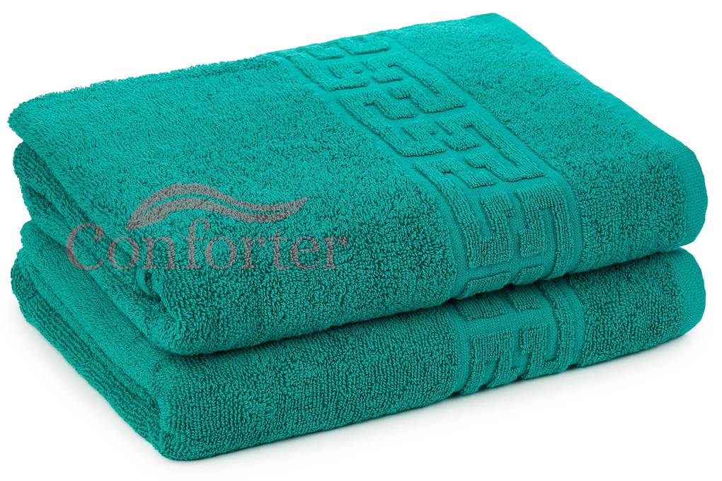 Set 2 Prosoape Bumbac 500g 2PRG511 Green Dark 50x90 cm