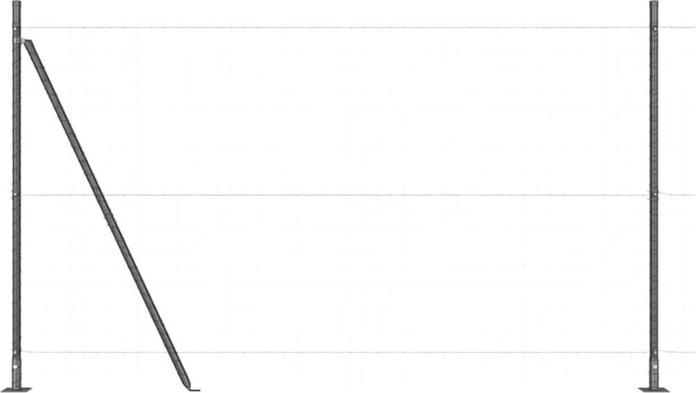 vidaXL Stâlp de gard. 7 pcs Gri Oțel