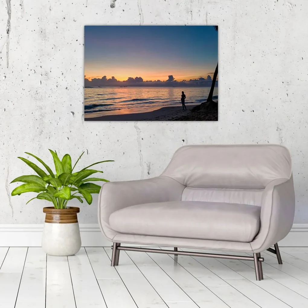 Tablou femeii pe plajă (70x50 cm), în 40 de alte dimensiuni noi