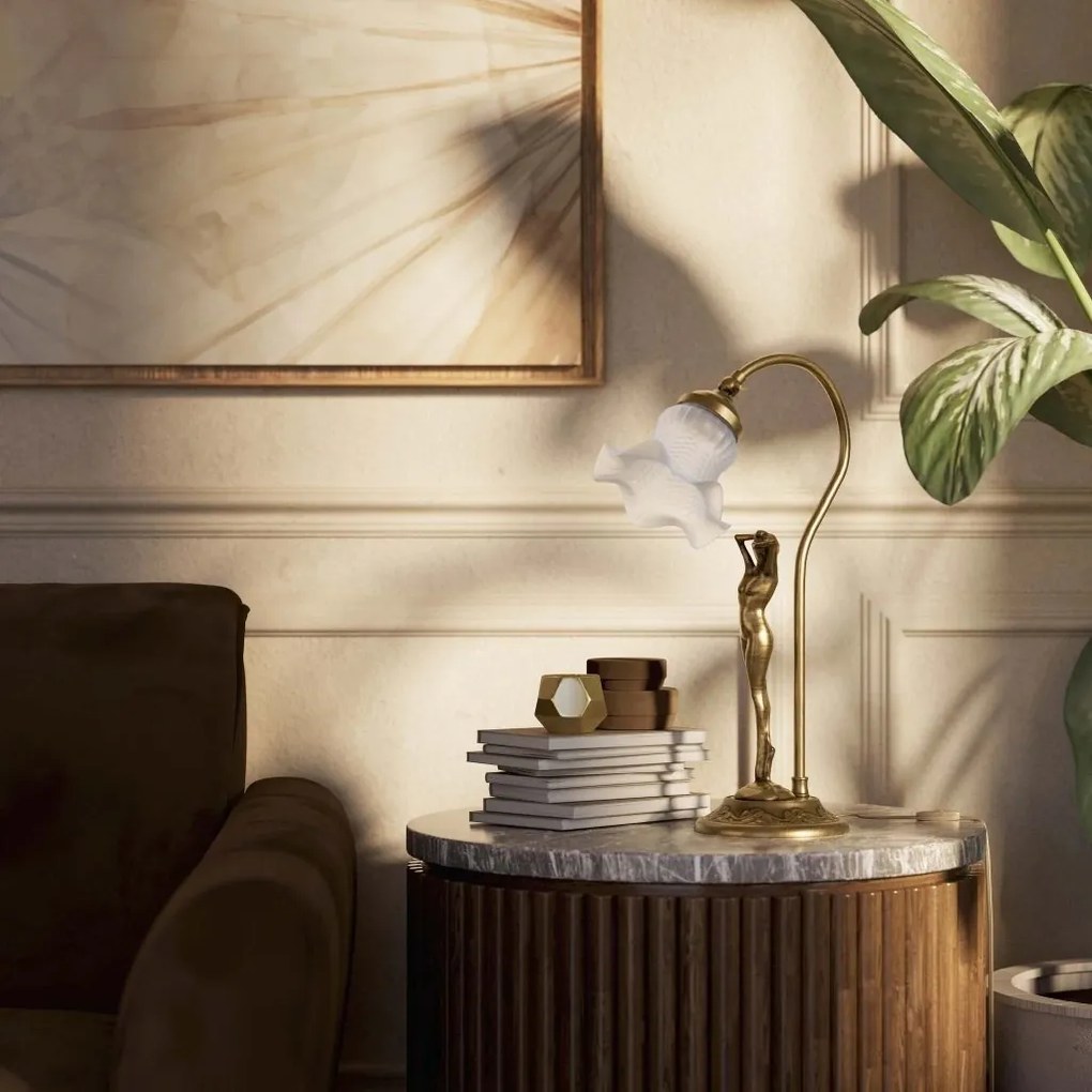 Lampa de masa figura feminina din alama Donne