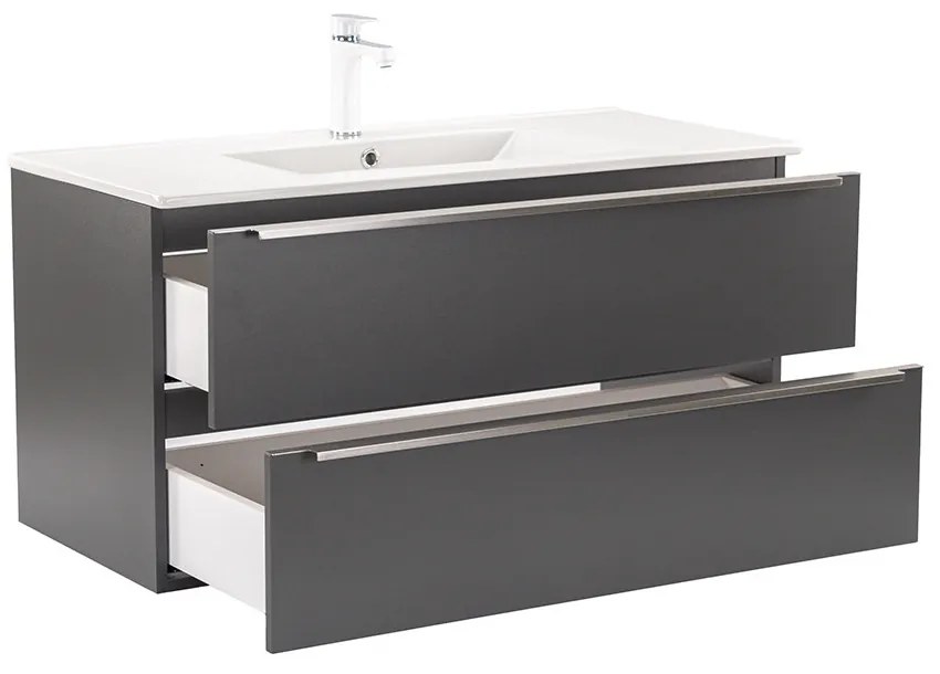 Dulap inferior Vario Trim 100 cu lavoar antracit-antracit