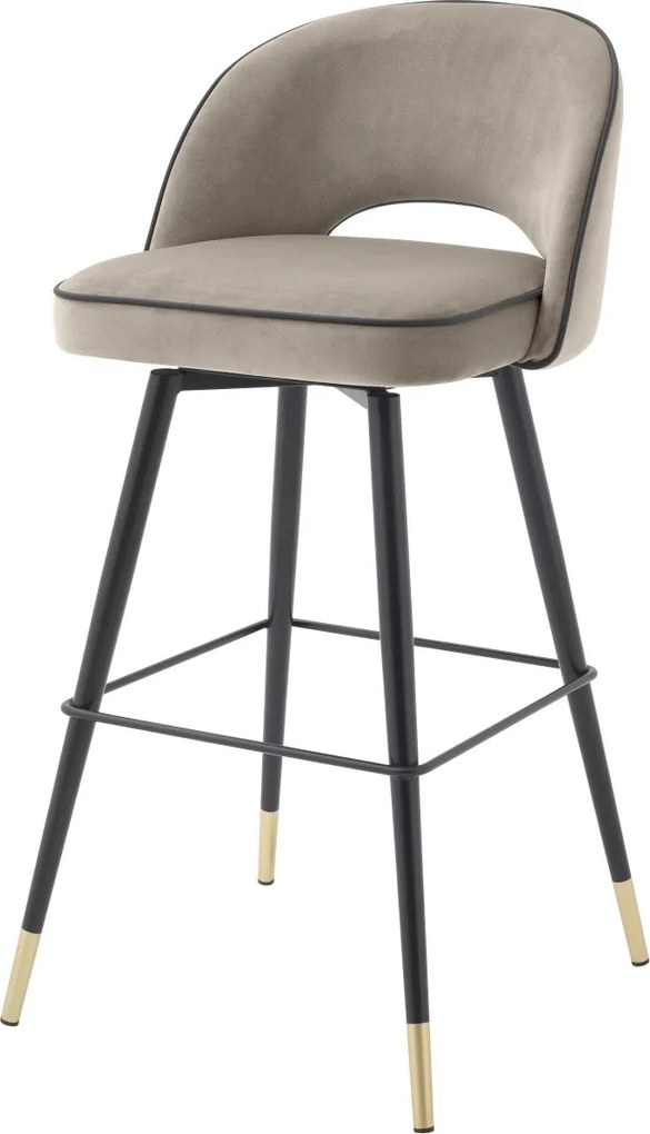 Set de 2 scaune de bar design modern Cliff, greige 113711 HZ