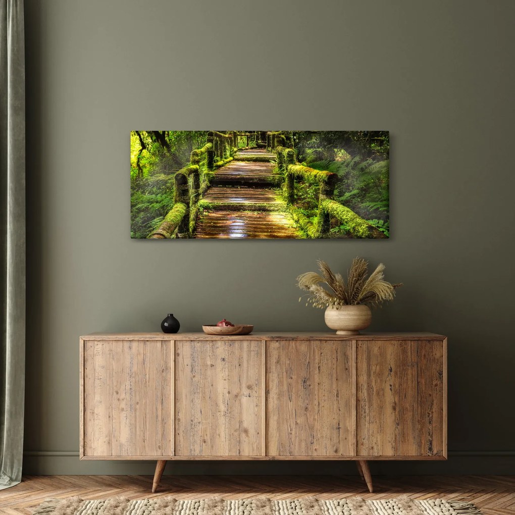 Tablou cu scări într-o pădure tropicală (120x50 cm)