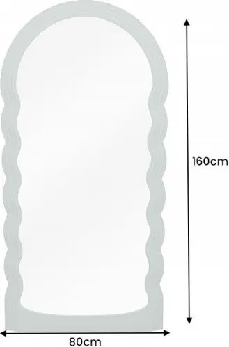 Oglinda de perete design modern Wave 160cm, verde salvie