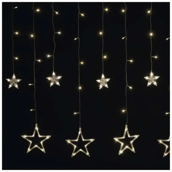 Perdea luminoasă LED de Crăciun, 115 LED, 1,35 W, 6,85 x 1,05 m, alb cald