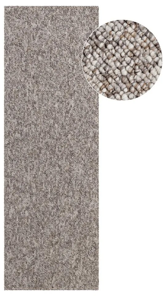Covor tip traversă gri lavabil 80x240 cm Rocco Taupe – Elle Decoration
