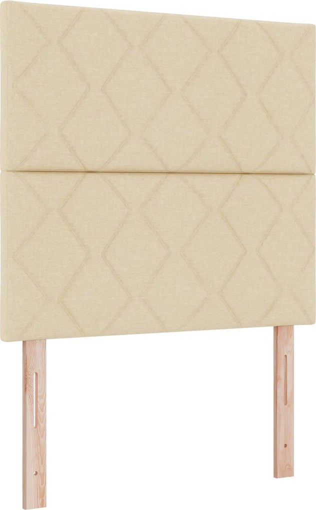 vidaXL Tăblie LED Crem 100 cm țesătură