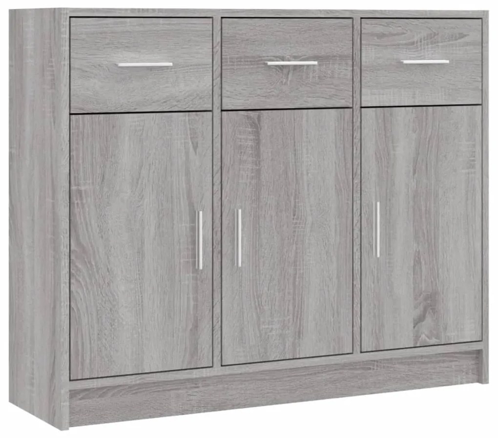 823014 vidaXL Servantă, gri sonoma,91x28x75 cm, lemn prelucrat