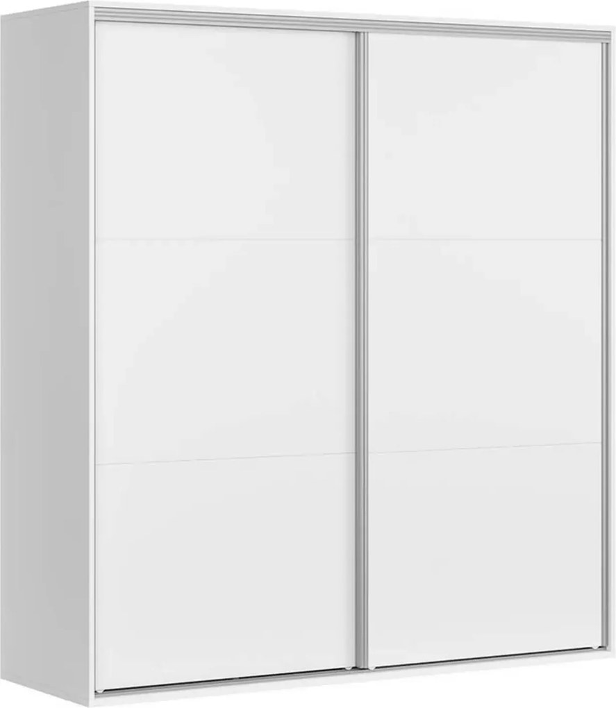 Dressing FLEX, alb, PAL, cu 2 usi, 200x66x218 cm