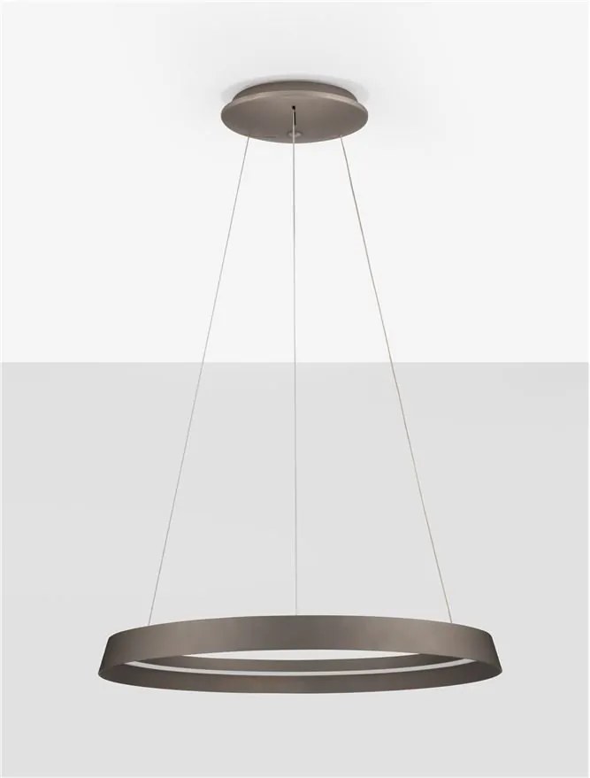 Lustra LED suspendata design modern circular ORMI brown