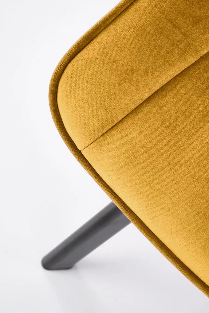 Scaun K520 velvet mustariu